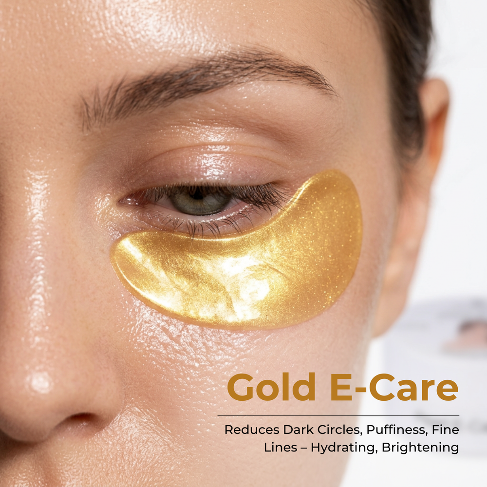 Gold E-Care Gel Eye Mask – Reduces Dark Circles, Puffiness, Fine Lines – Hydrating, Brightening The Bath and Care
