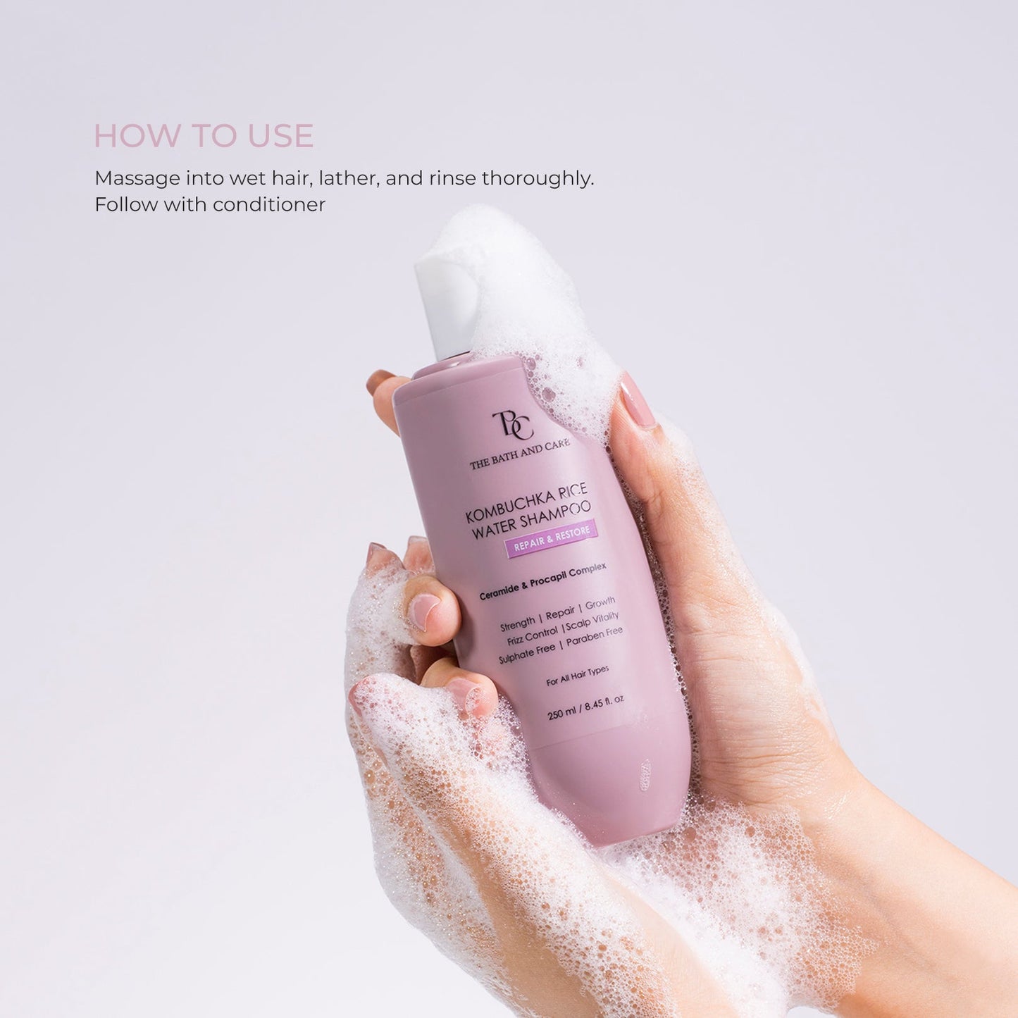 KOMBUCHKA RICE WATER SHAMPOO – REPAIR & RESTORE The Bath and Care