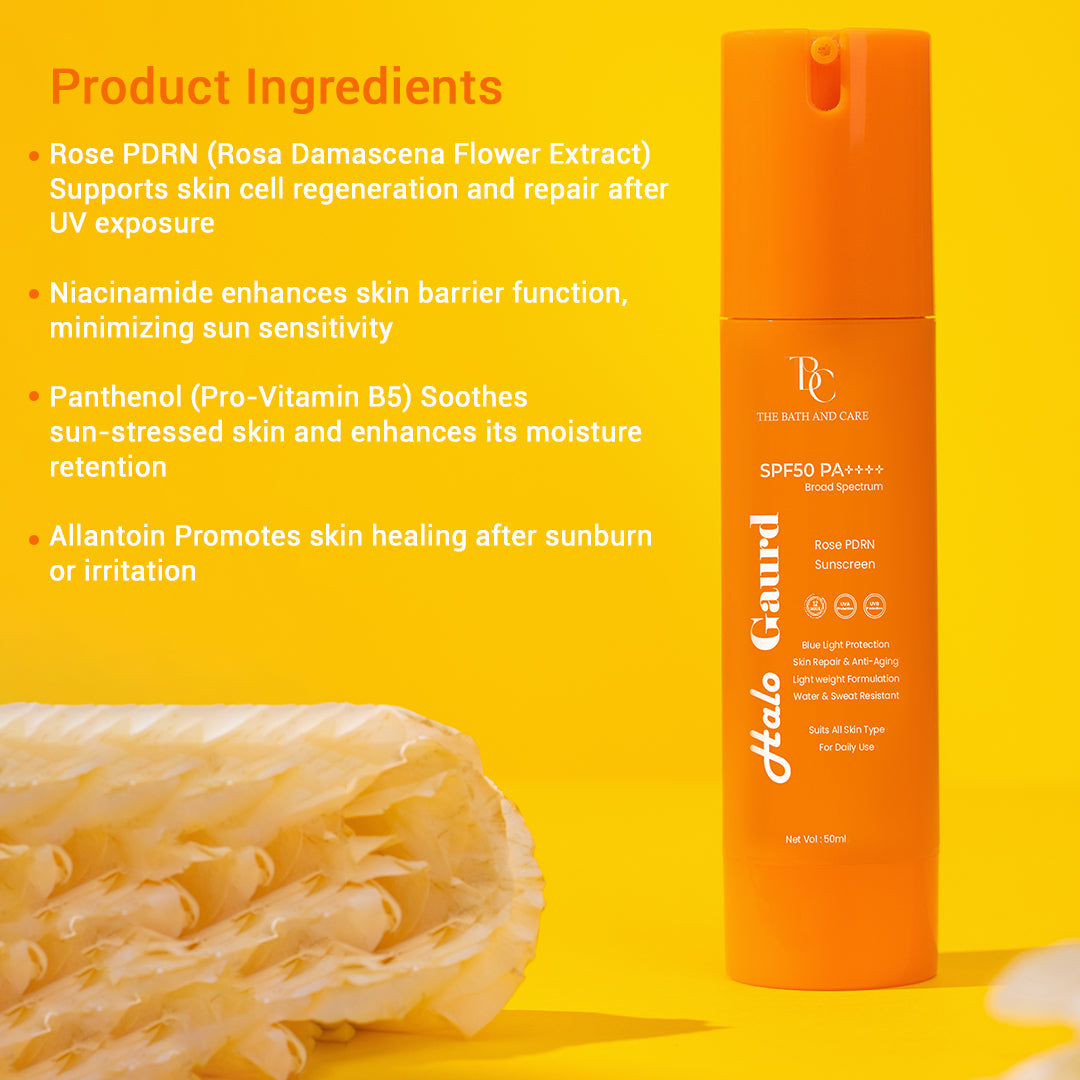 Halo Guard Hydrating Sunscreen Broad Spectrum SPF 50 PA++++ The Bath and Care