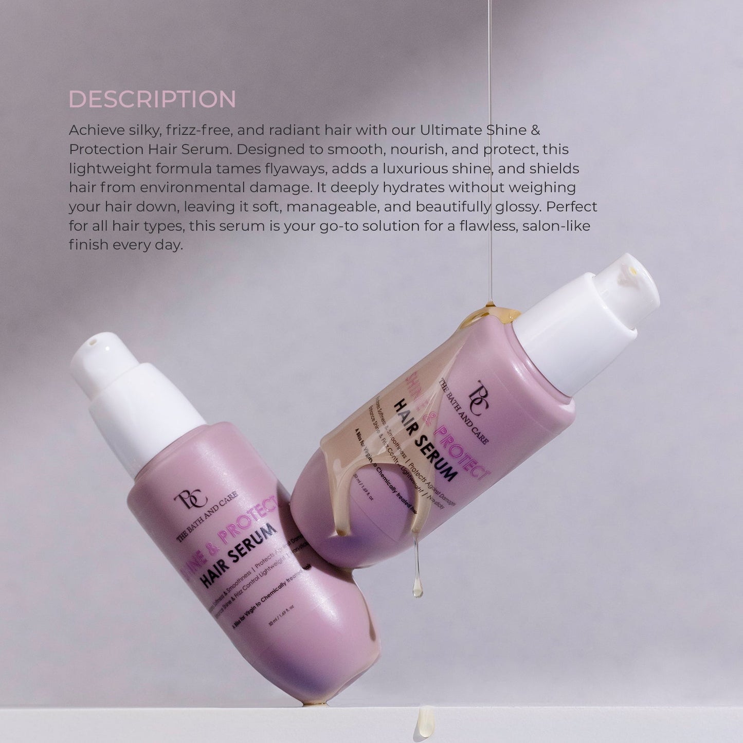 SHINE AND PROTECT HAIR SERUM The Bath and Care