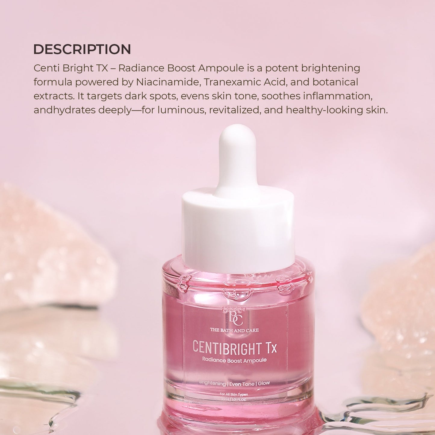 CENTI BRIGHT TX – RADIANCE BOOST AMPOULE The Bath and Care