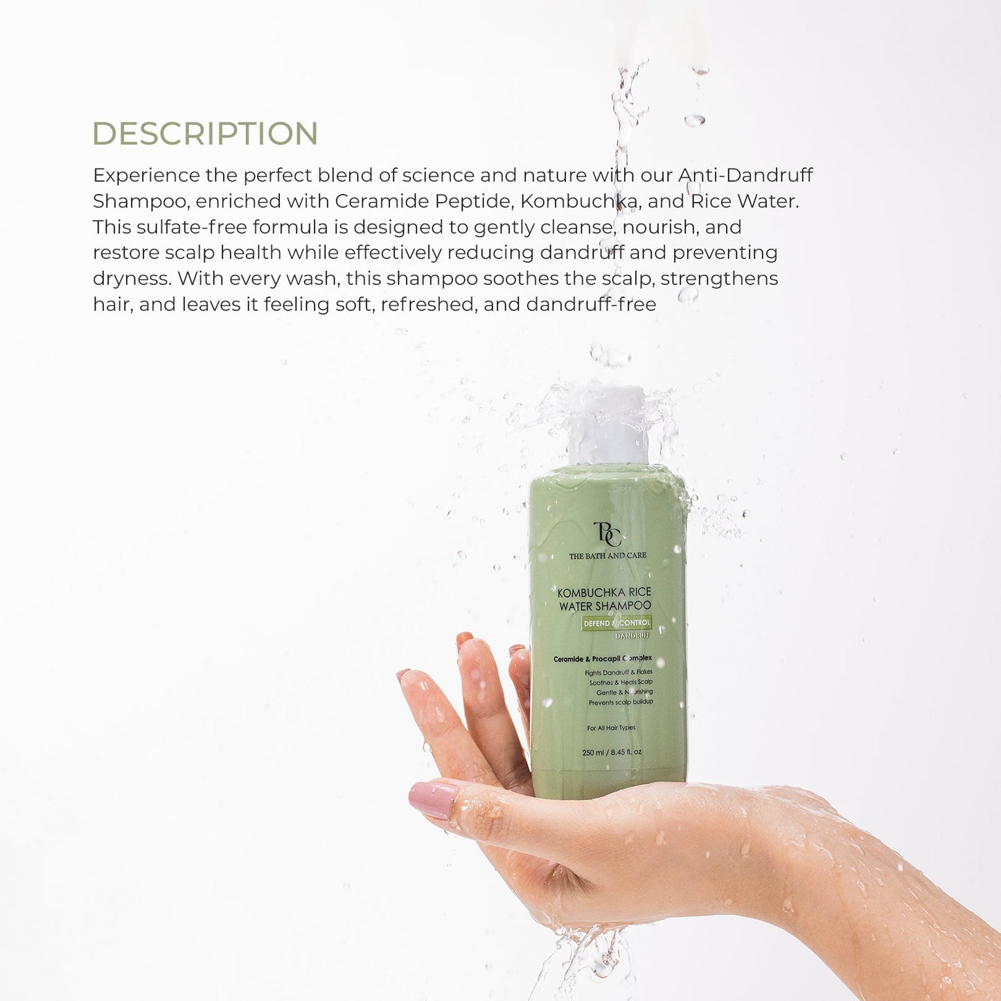 KOMBUCHKA RICE WATER SHAMPOO - DEFEND AND CONTROL The Bath and Care