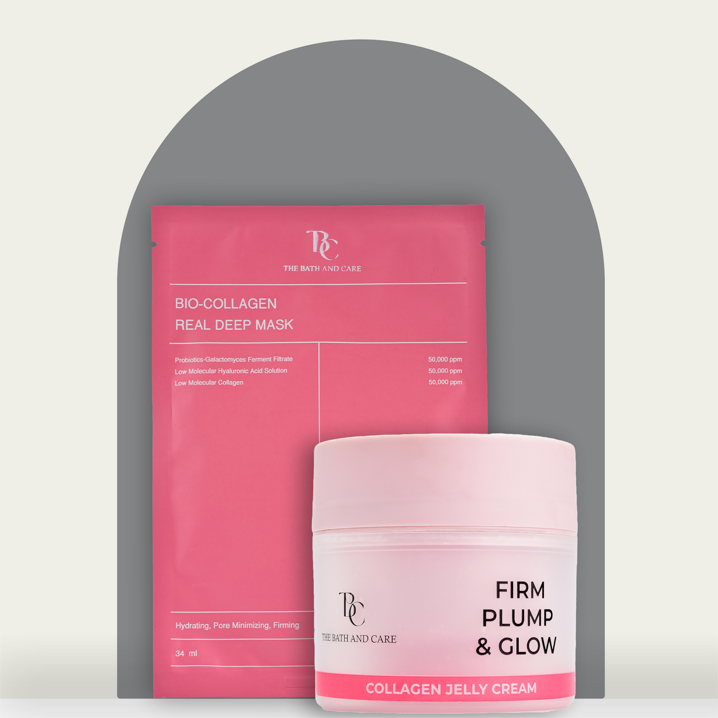 Firm Plump & Glow - Collagen Jelly Cream and Bio-Collagen Real Deep Mask The Bath and Care