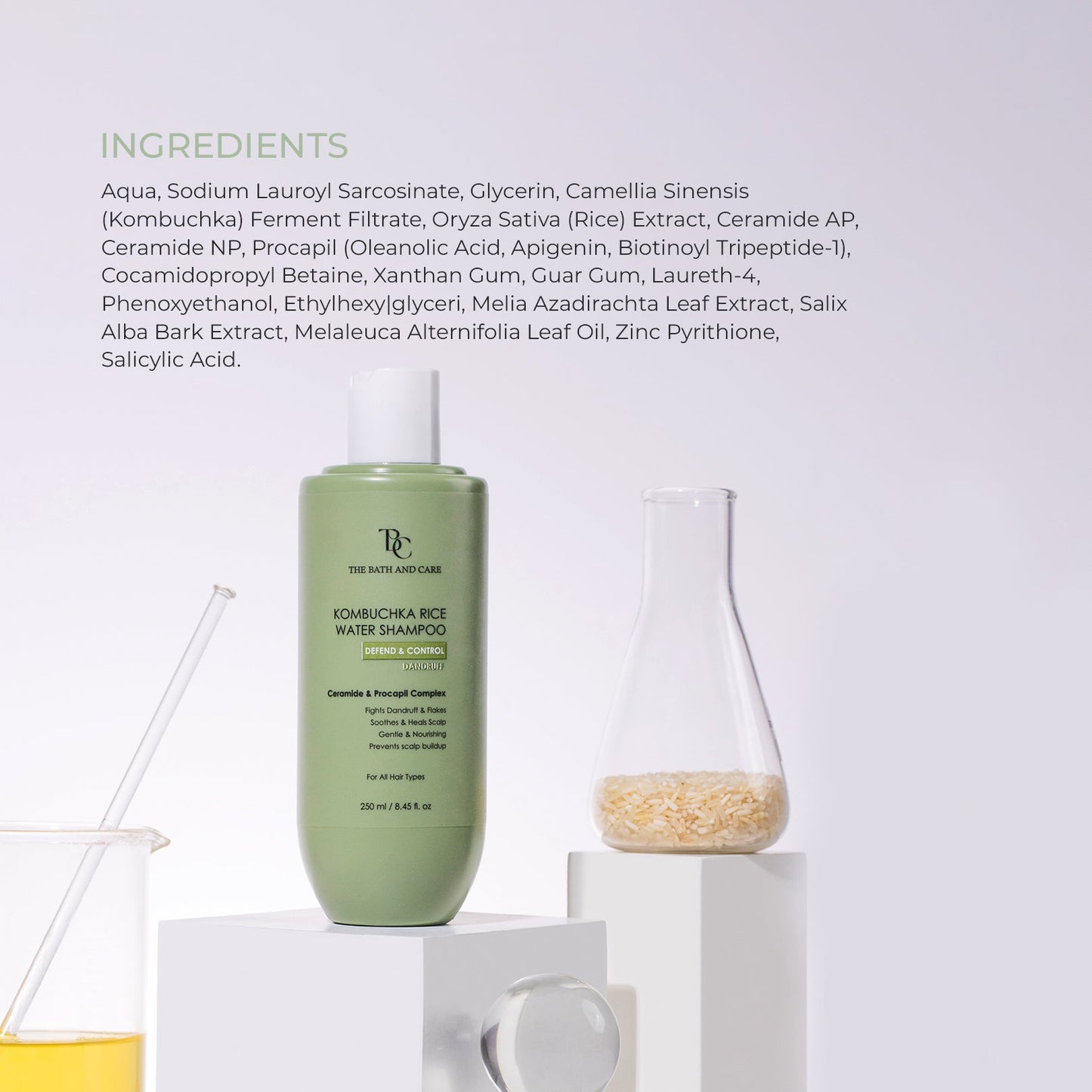 KOMBUCHKA RICE WATER SHAMPOO - DEFEND AND CONTROL The Bath and Care