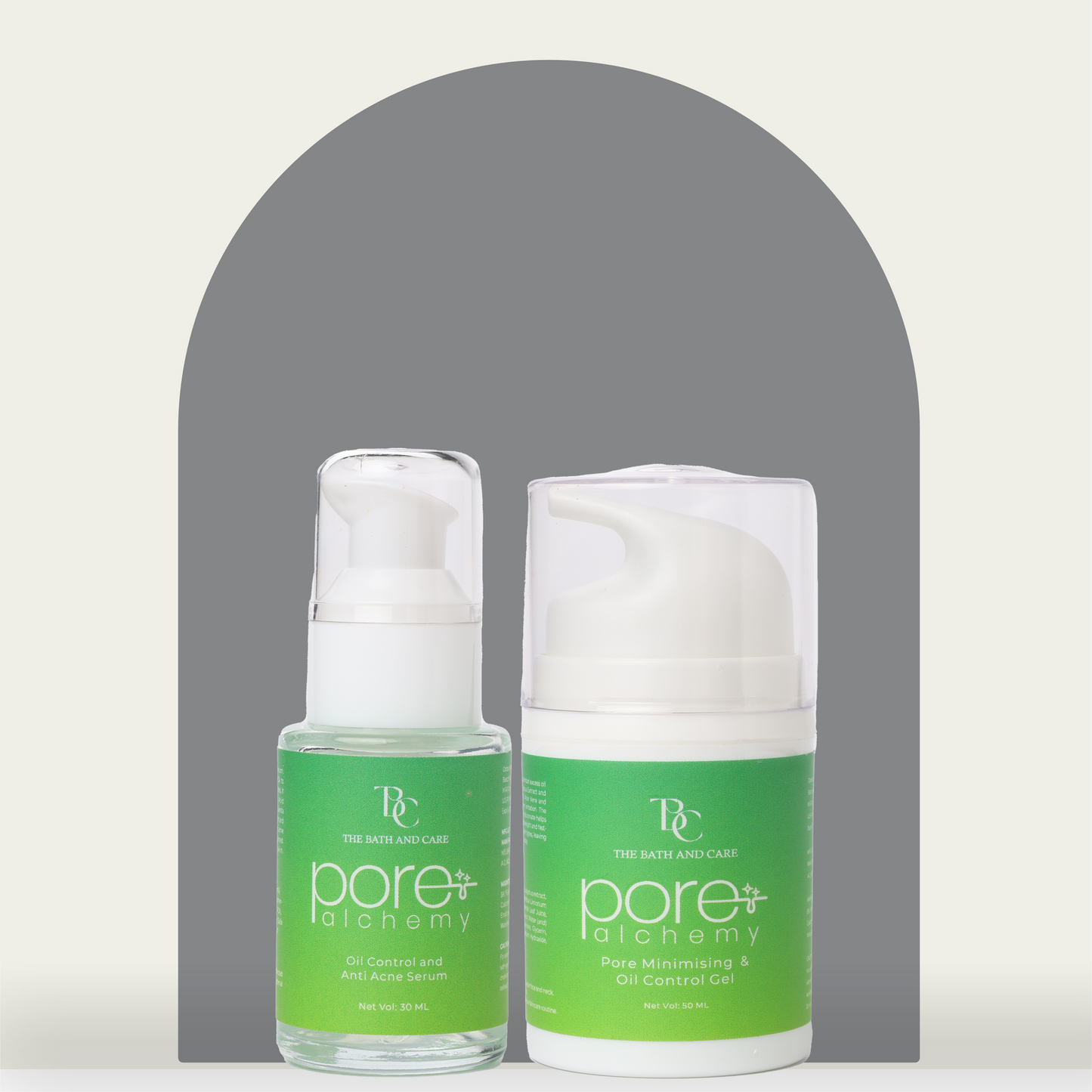 Combo of Pore Alchemy Oil Control And Anti Acne Serum & Pore Minimising And Oil Control Gel The Bath and Care