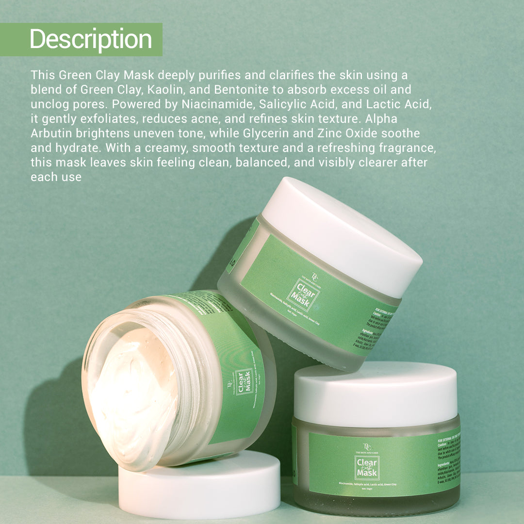 Green Clay Mask - Anti Acne Face Mask The Bath and Care
