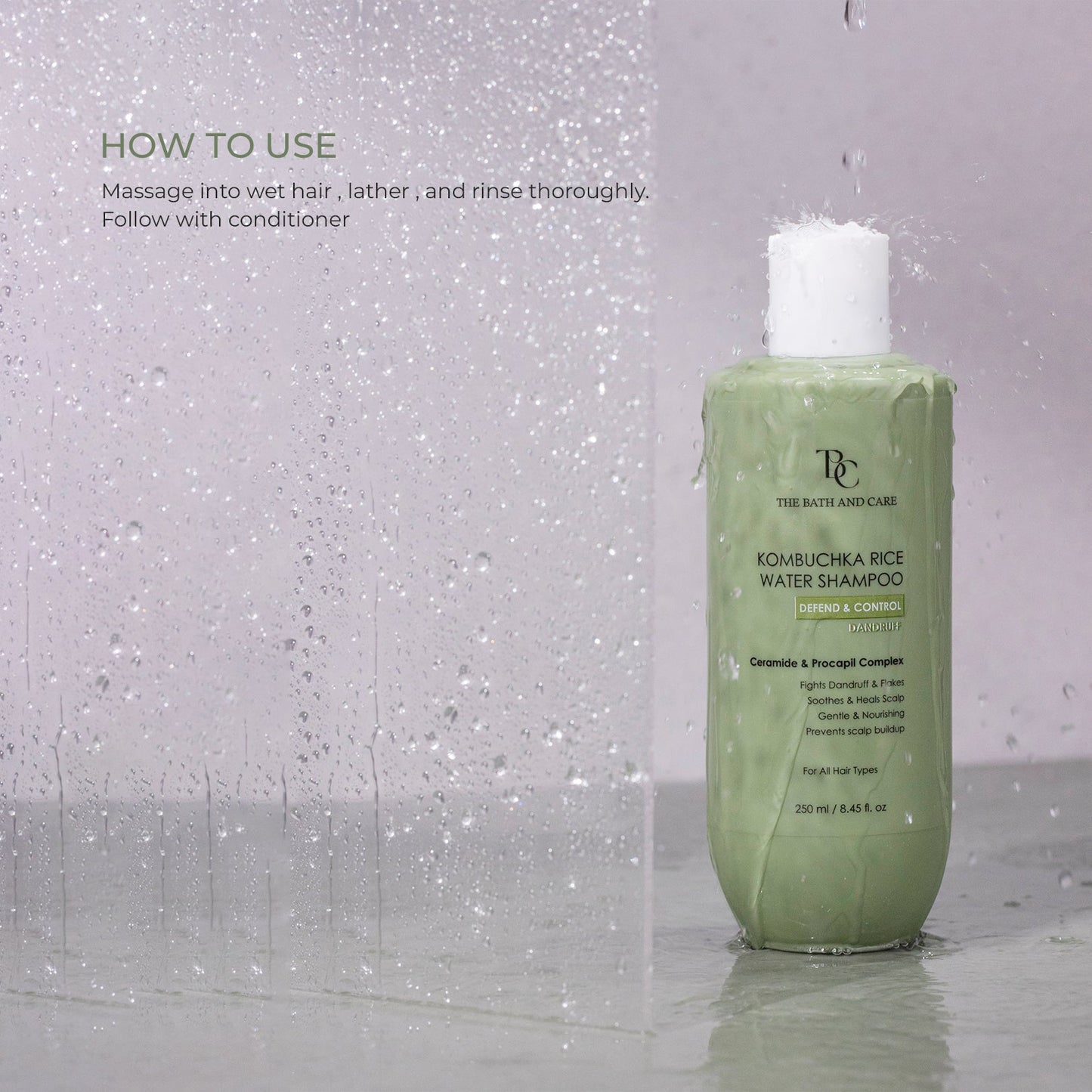KOMBUCHKA RICE WATER SHAMPOO - DEFEND AND CONTROL The Bath and Care