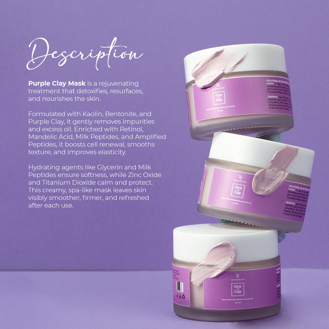 Purple Clay Mask - Anti Ageing Face Mask The Bath and Care