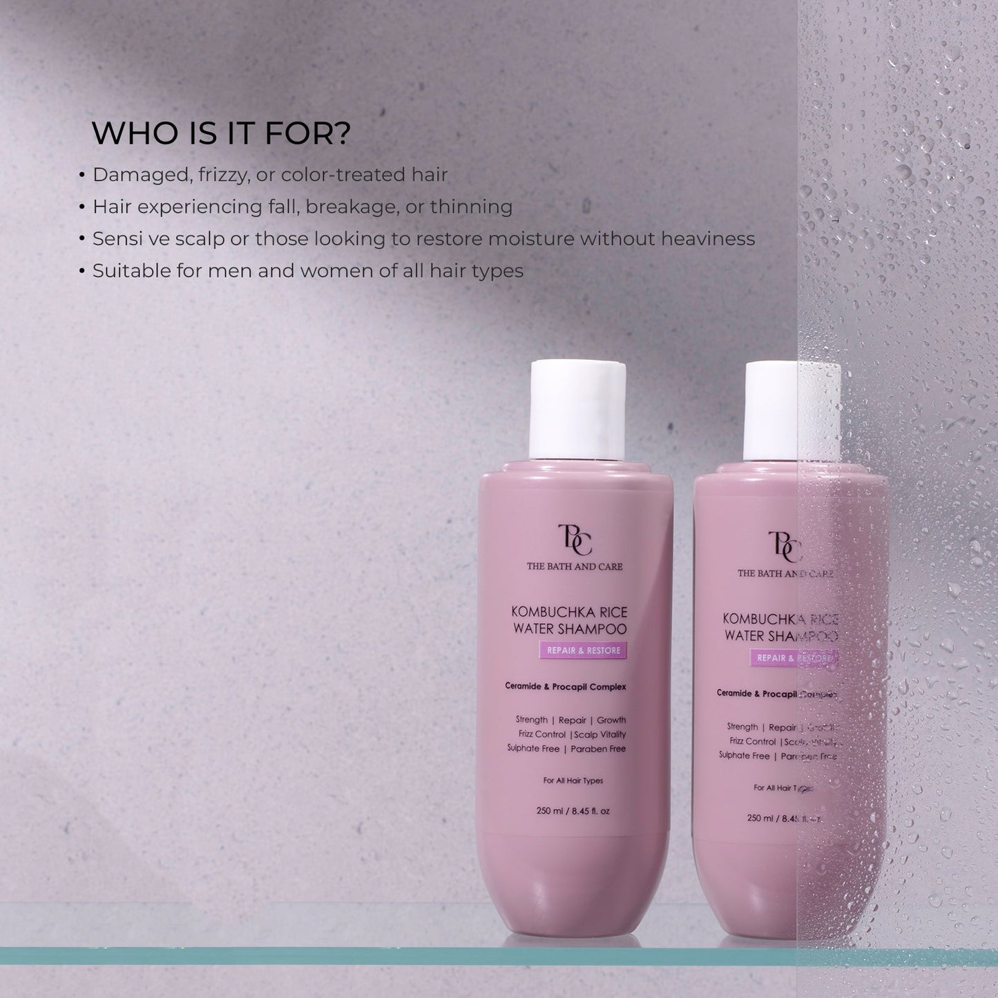 KOMBUCHKA RICE WATER SHAMPOO – REPAIR & RESTORE The Bath and Care