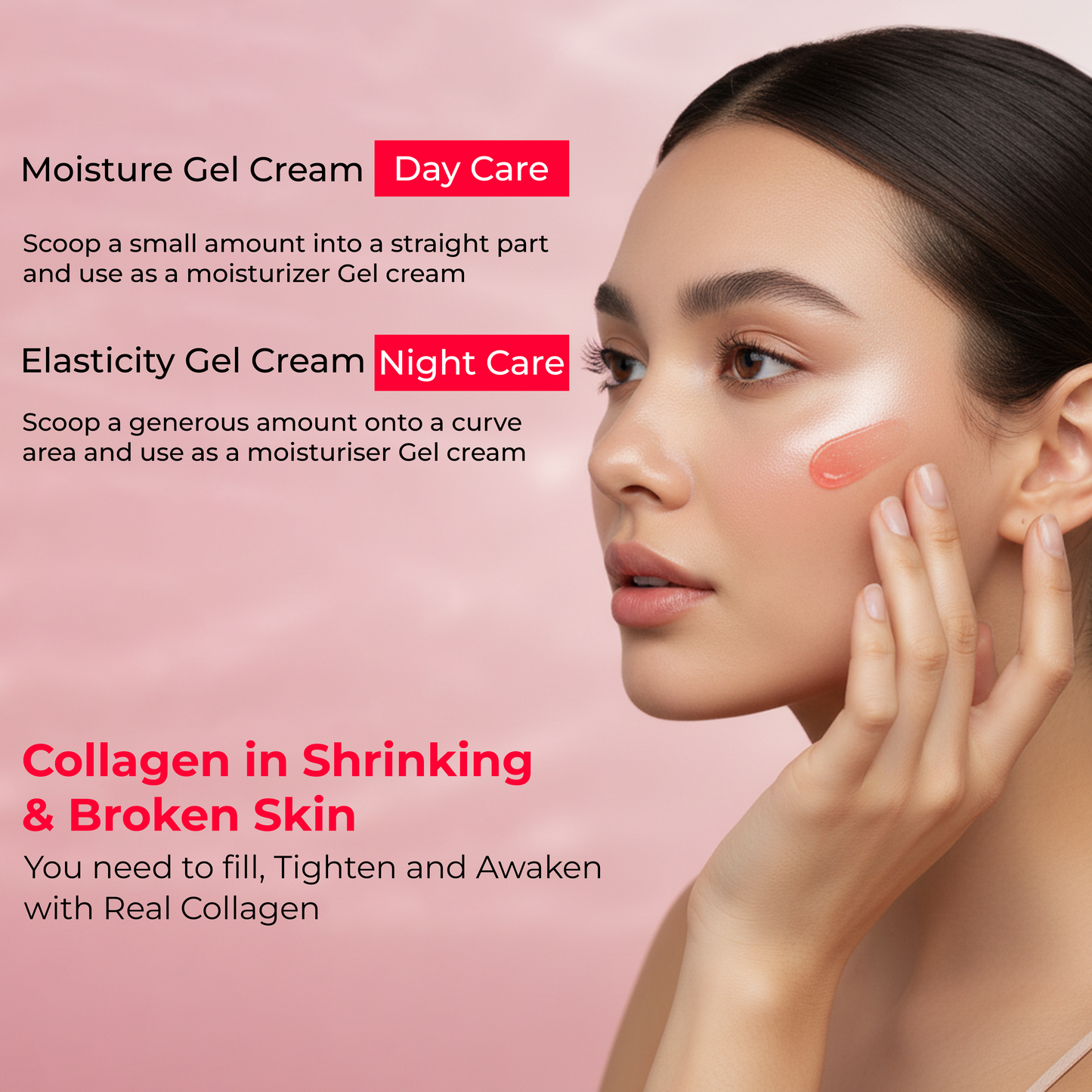 Firm Plump & Glow - Collagen Jelly Cream with Peptides, Caffeine & Moringa for Firm Glowing Skin | 100g The Bath and Care