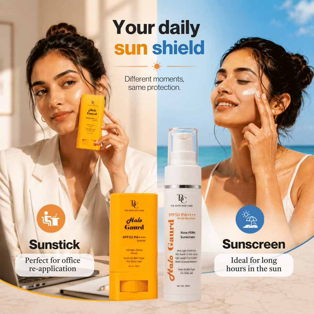 Combo of Halo Guard Sunstick & Sunscreen The Bath and Care