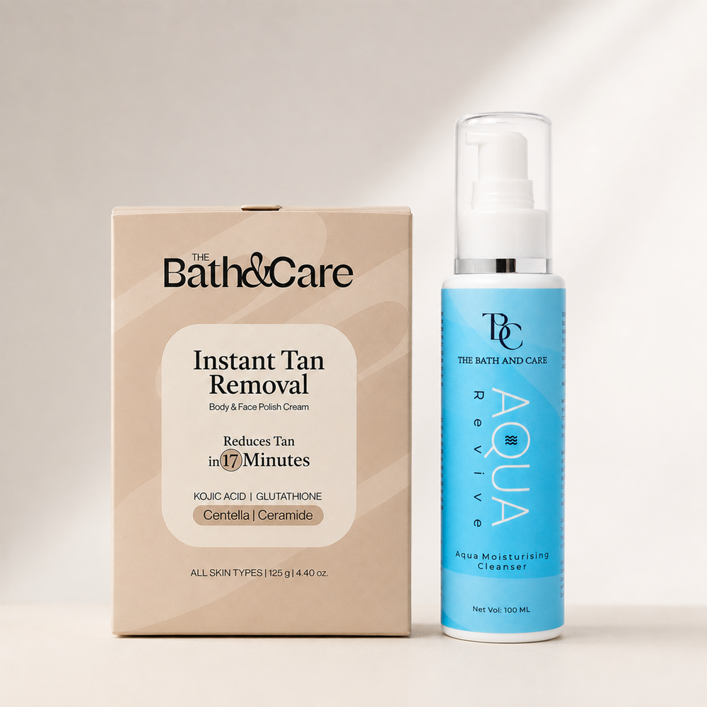 Instant Tan Removal + Aqua Revive Face Wash Combo The Bath and Care