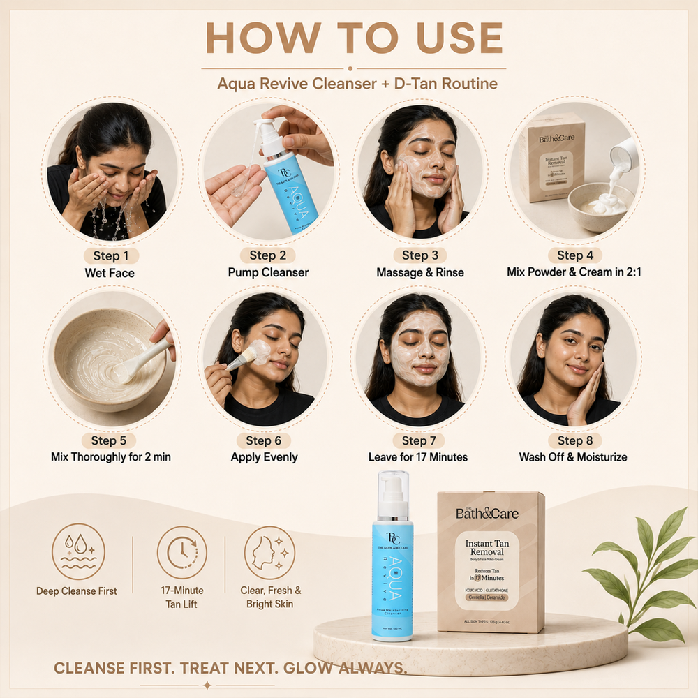 Instant Tan Removal + Hydrating Face Wash Combo The Bath and Care