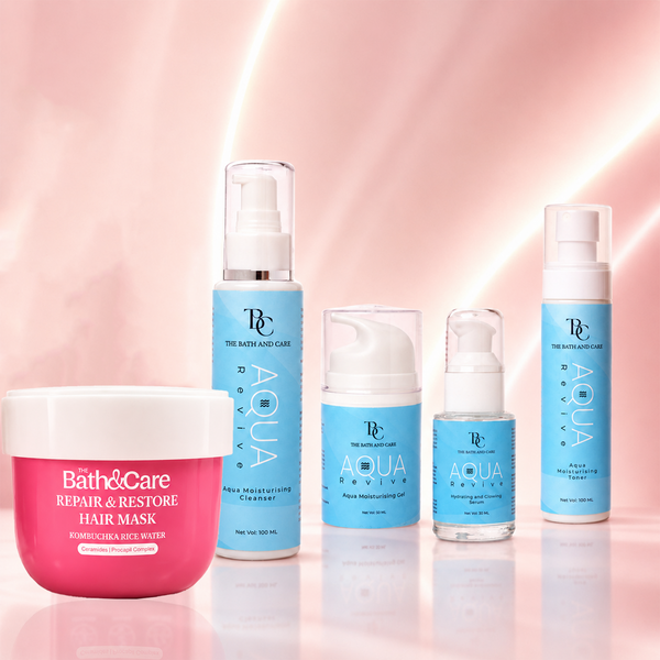 Buy Kombuchka Rice Water Repair & Restore Hair Mask for Dry, Damaged & Frizzy Hair + Get Aqua Revive Skincare Range FREE | Deep Repair & Hydrating Skin Care Bundle The Bath and Care