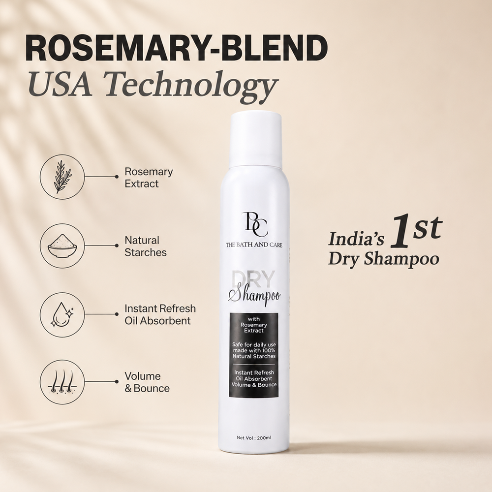 Rosemary Waterless Dry Shampoo for Oily Scalp & Instant Refresh | 200ml The Bath and Care