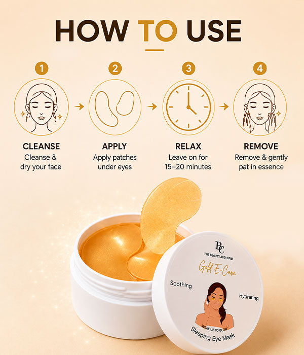 Gold E-Care Hydrogel Under-Eye Patches for Dark Circles & Puffiness