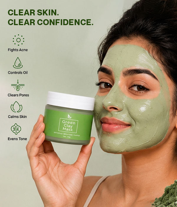Clear Earth Glow Green Clay Anti-Acne Face Mask