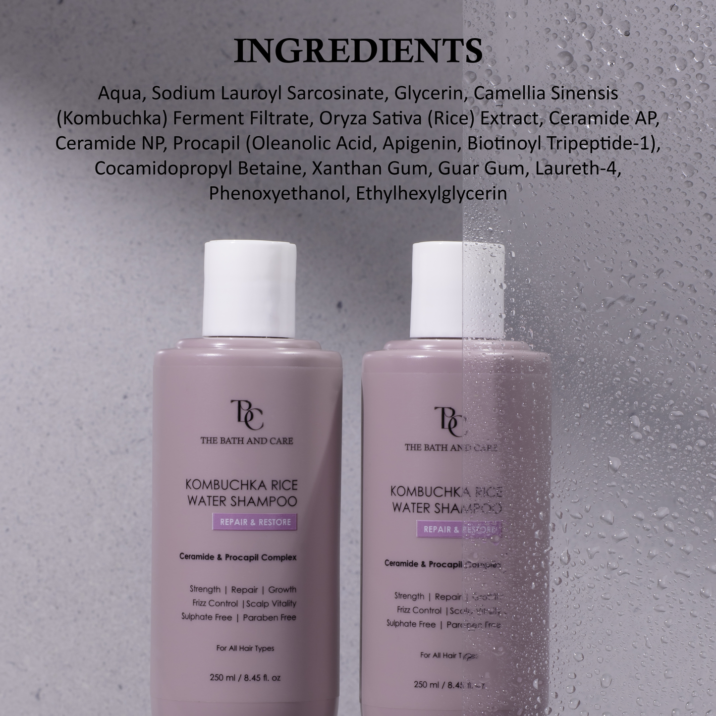 KOMBUCHKA RICE WATER SHAMPOO – REPAIR & RESTORE The Bath and Care