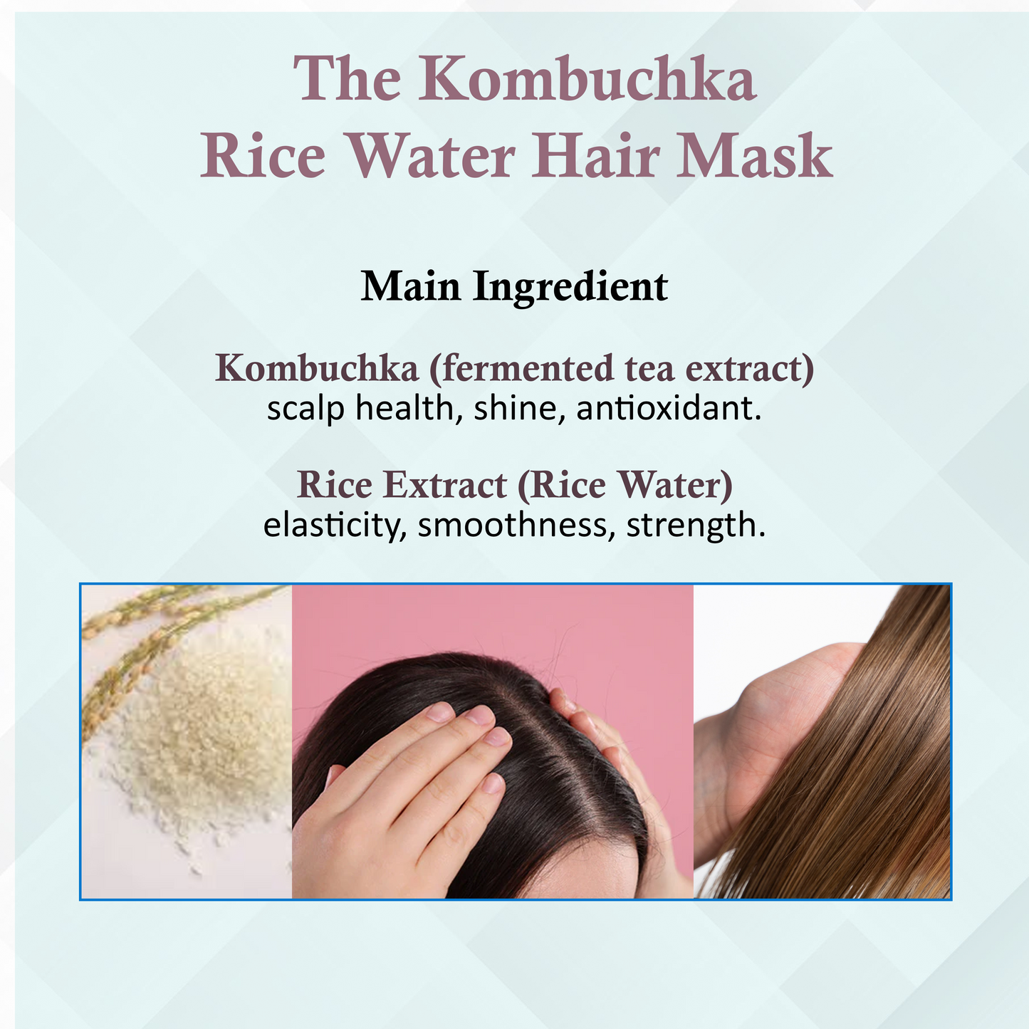 KOMBUCHKA RICE WATER HAIR MASK – REPAIR & RESTORE The Bath and Care