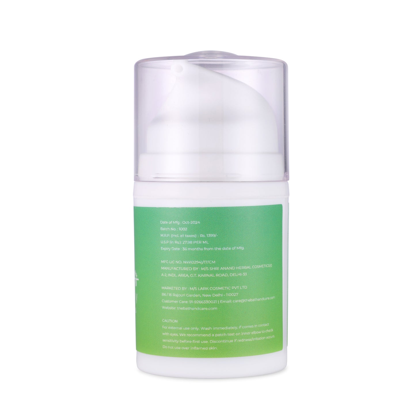 Buy Aloe Vera Face Gel - The Bath and Care