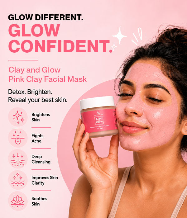 Clay & Glow Pink Clay De-Tan Face Mask