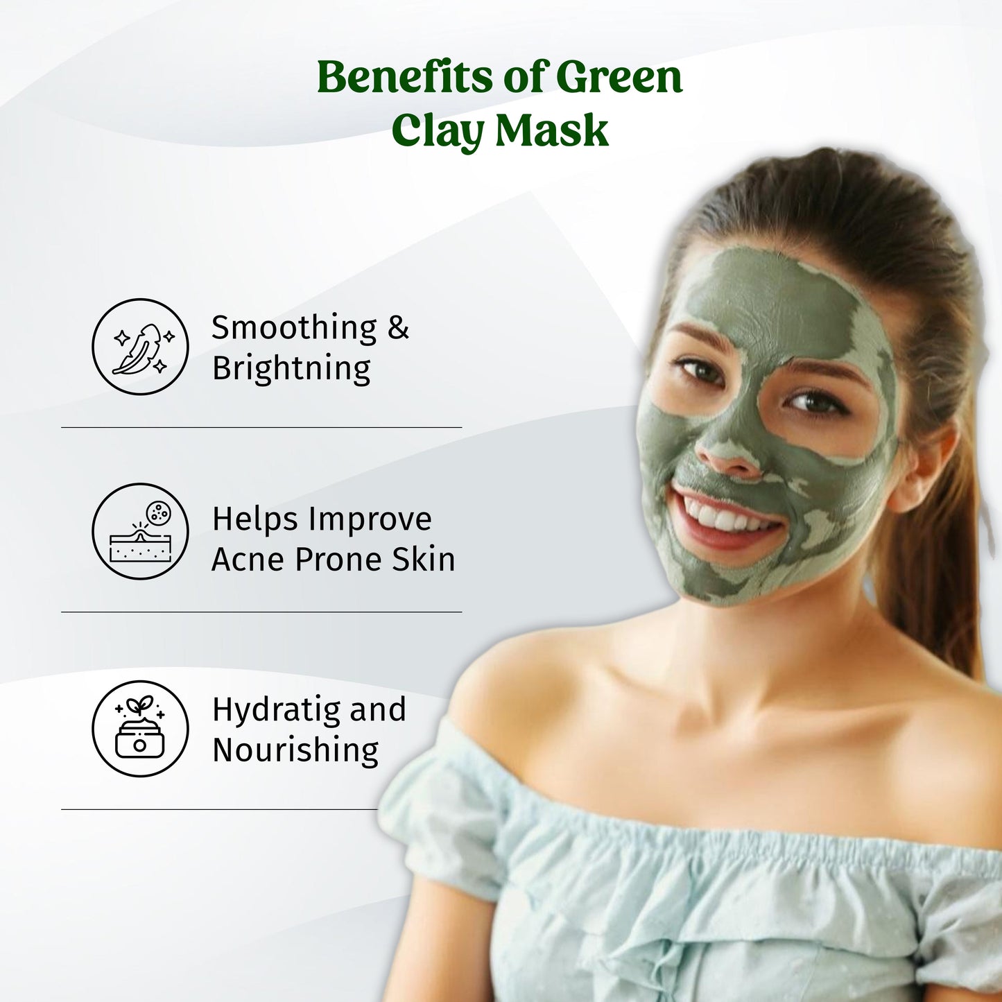 Green Clay Mask - Anti Acne Face Mask The Bath and Care