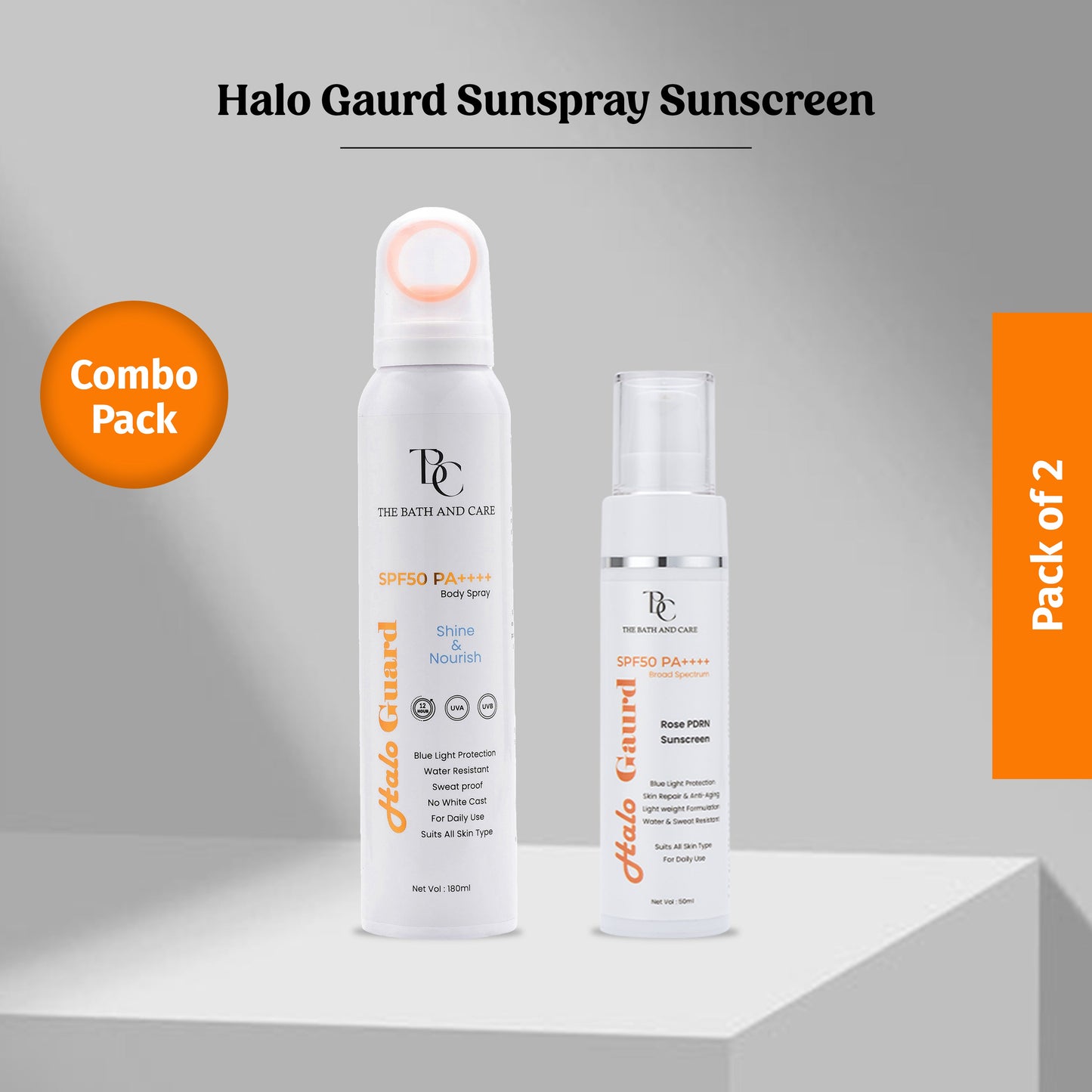 Combo of Halo Guard Sunspray & Sunscreen The Bath and Care