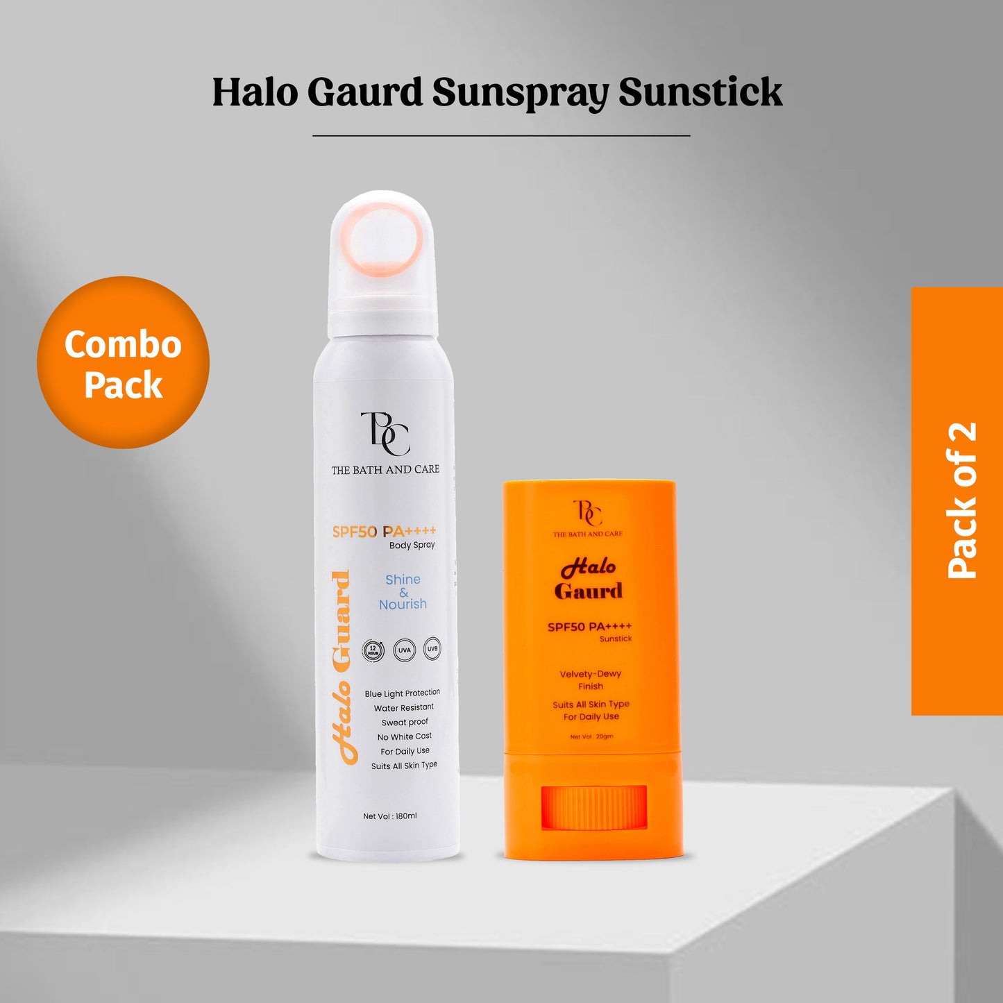 Combo of Halo Guard Sunspray & Sunstick The Bath and Care