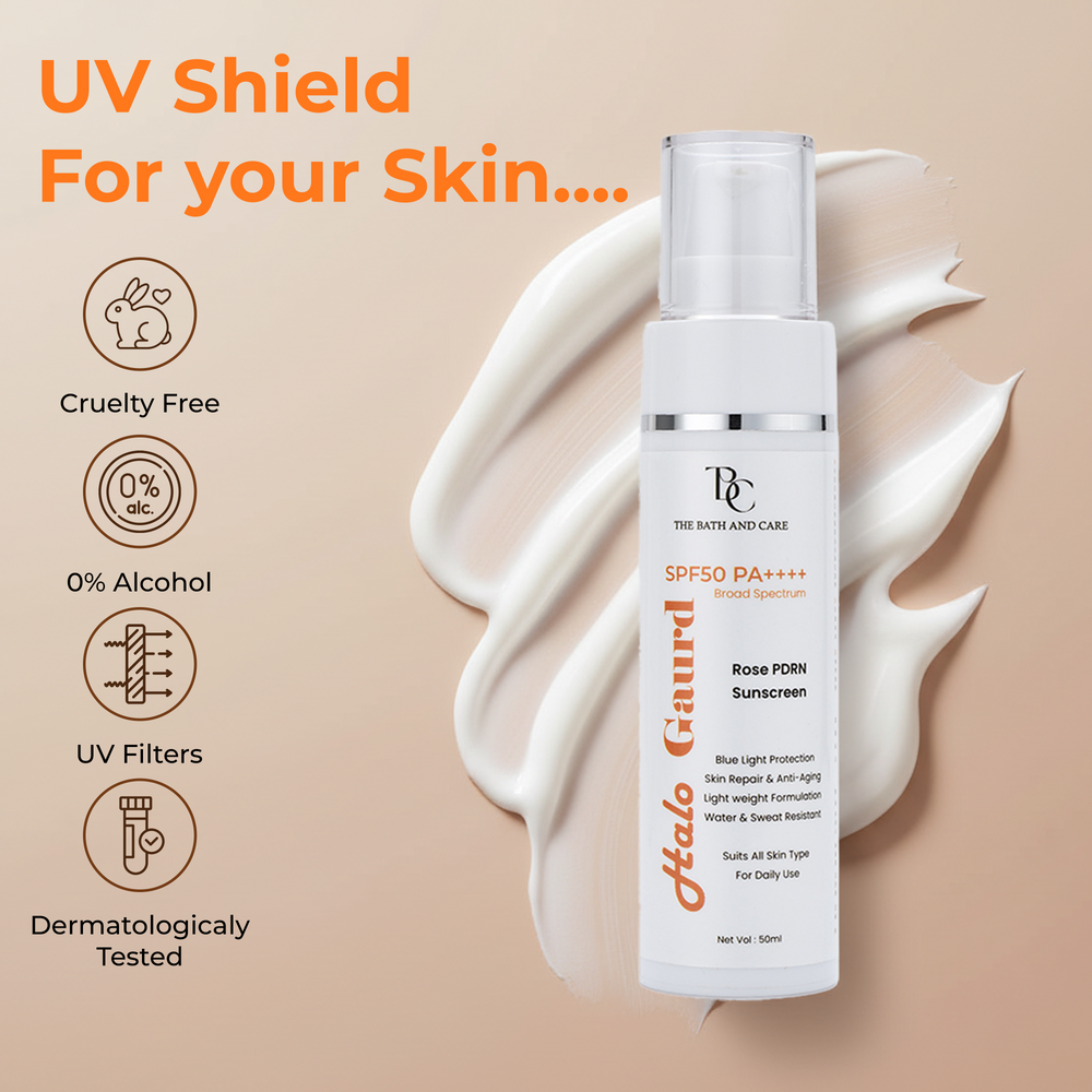 Halo Gaurd Hydrating Sunscreen Broad Spectrum SPF 50 PA++++ The Bath and Care