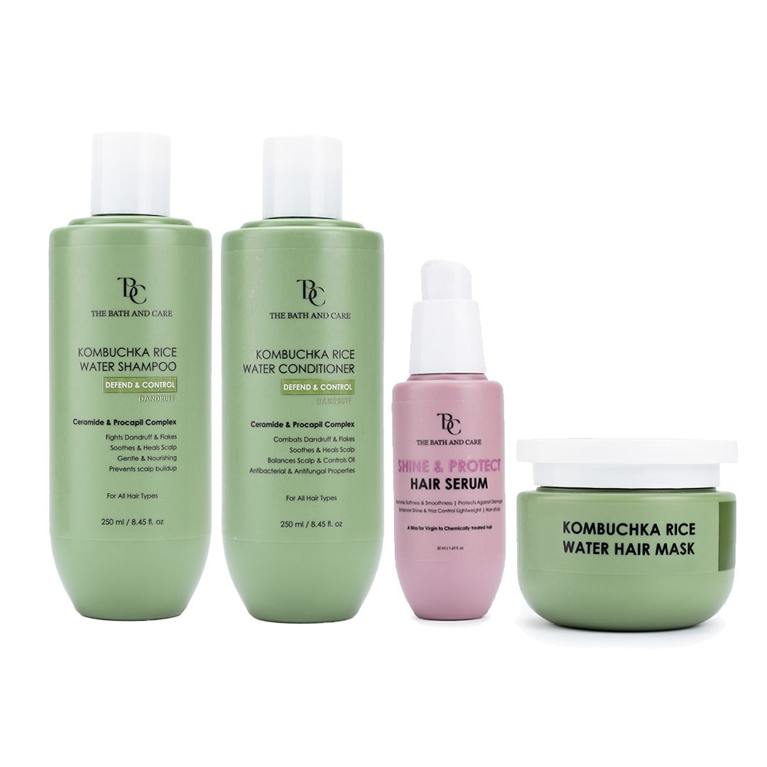 DEFEND AND CONTROL Hair Shampoo + Conditioner + Hair Mask + Serum The Bath and Care