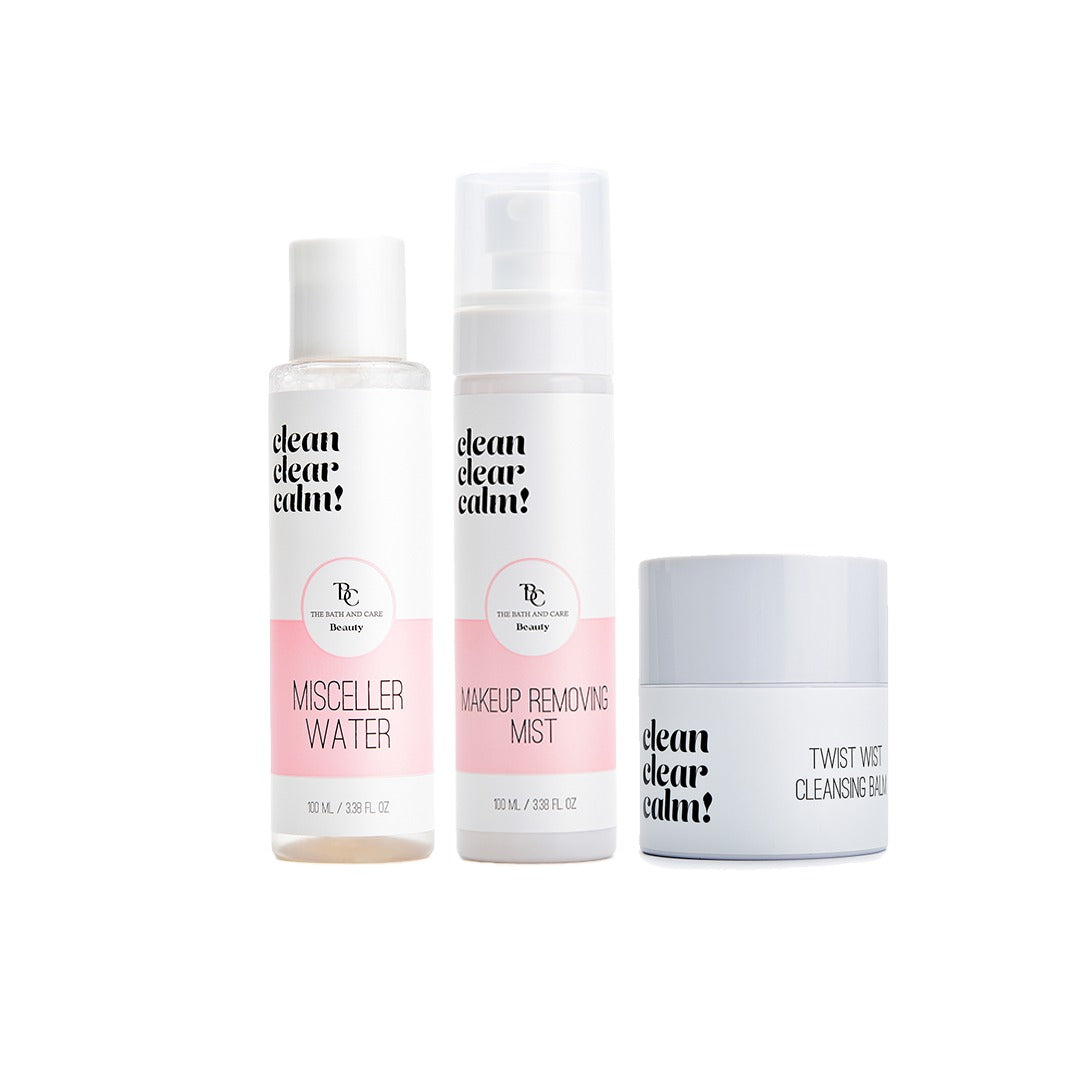 Makeup Removing Mist + Micellar Water + Makeup Remover Balm Combo The Bath and Care