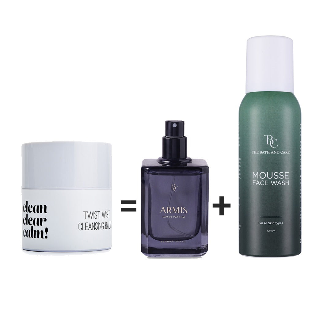 Makeup Remover Balm + Armis fragrance + Mousse Face Wash The Bath and Care