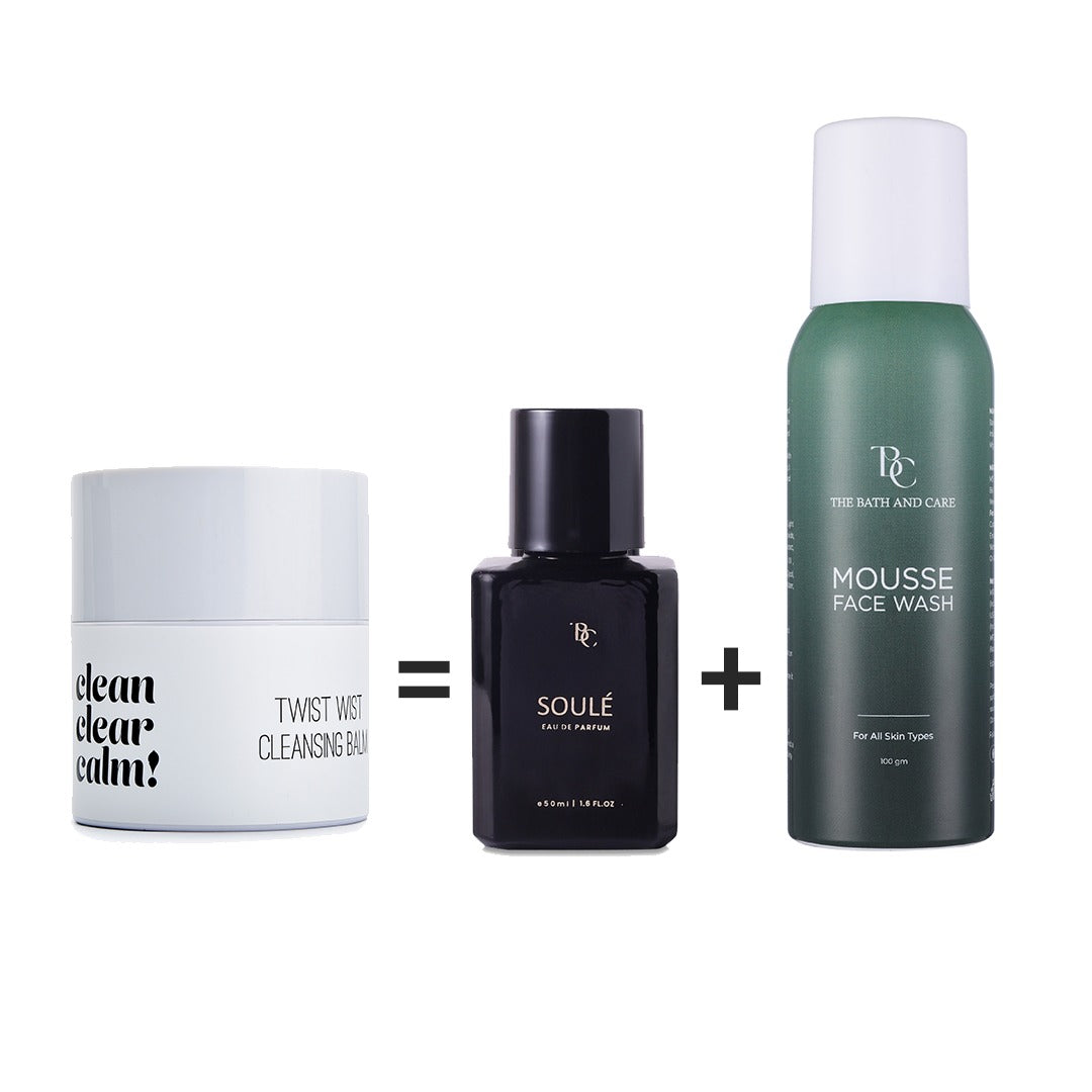 Makeup Remover Balm + Soule Fragrance + Mousse Face Wash The Bath and Care