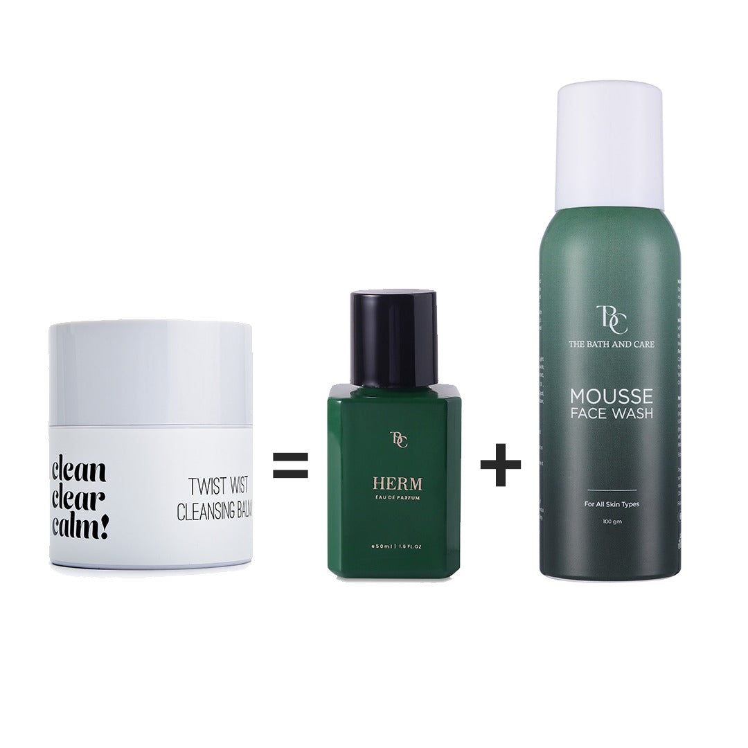 Makeup Remover Balm + Herm Fragrance + Mousse Face Wash The Bath and Care