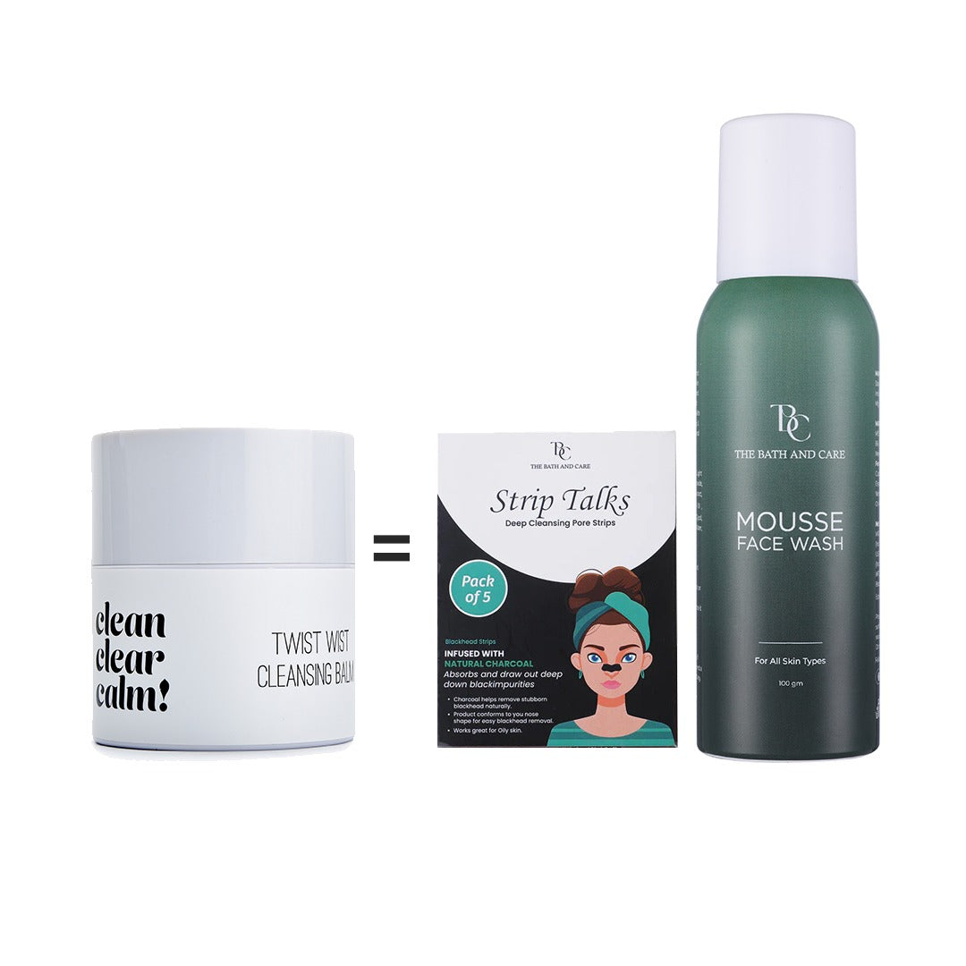 Makeup Remover Balm + Strip Talks + Mousse Face Wash The Bath and Care