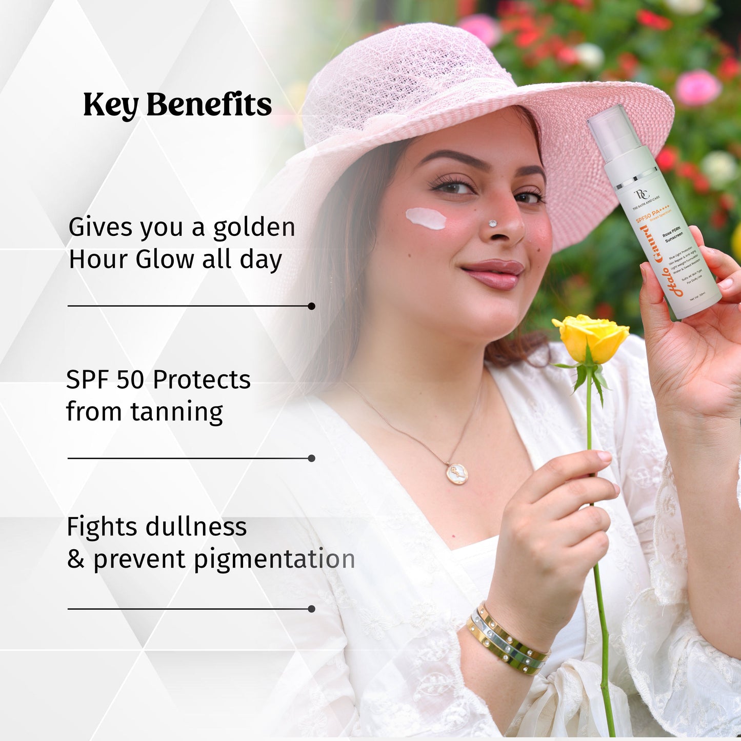 Halo Gaurd Hydrating Sunscreen Broad Spectrum SPF 50 PA++++ The Bath and Care