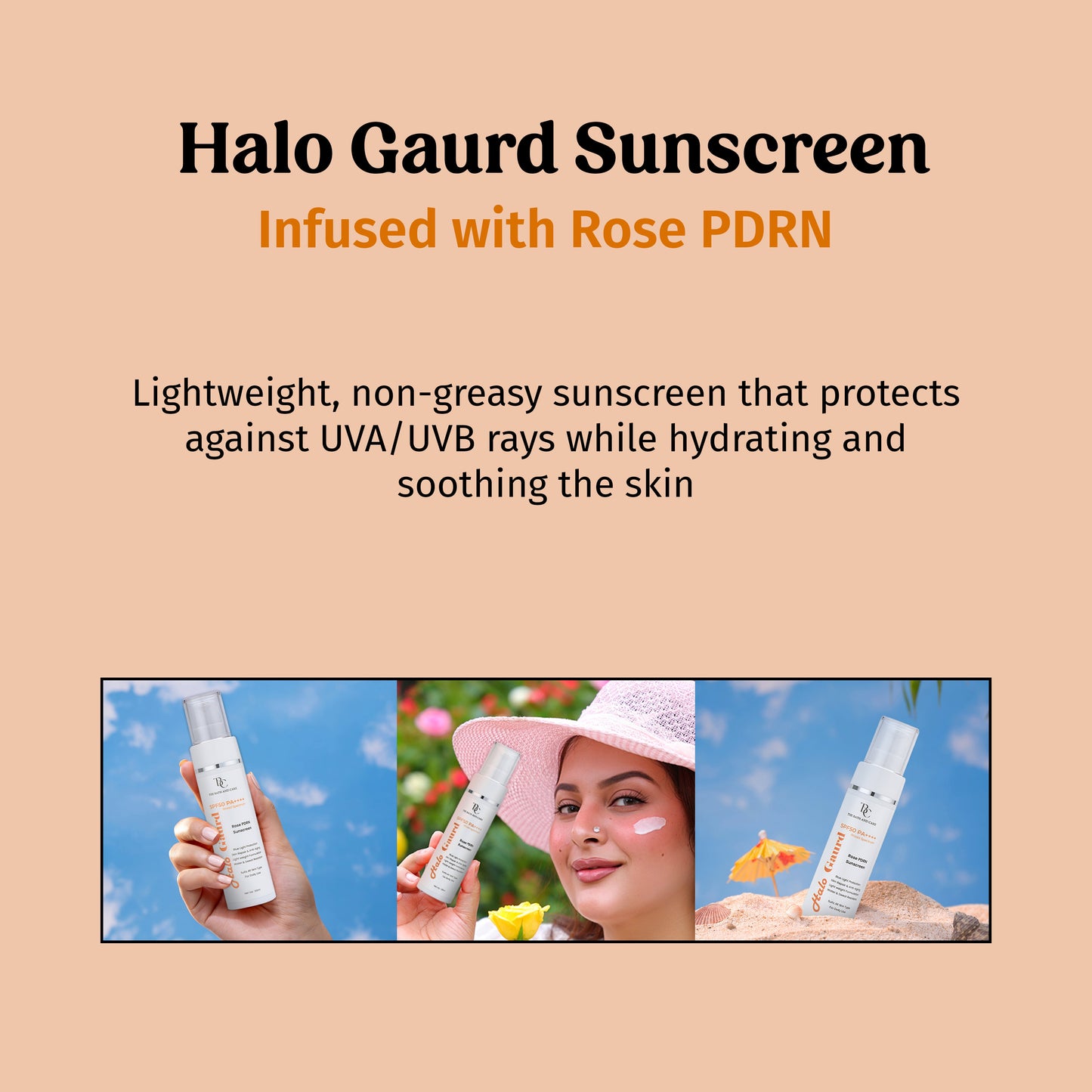 Halo Gaurd Hydrating Sunscreen Broad Spectrum SPF 50 PA++++ The Bath and Care