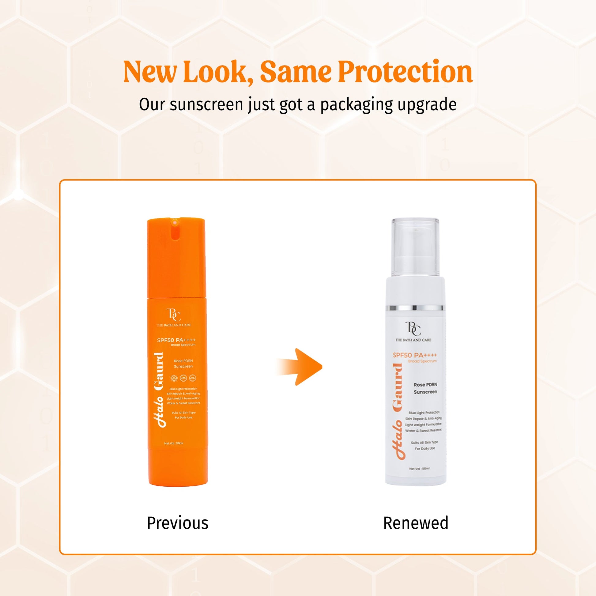 Halo Gaurd Hydrating Sunscreen Broad Spectrum SPF 50 PA++++ The Bath and Care