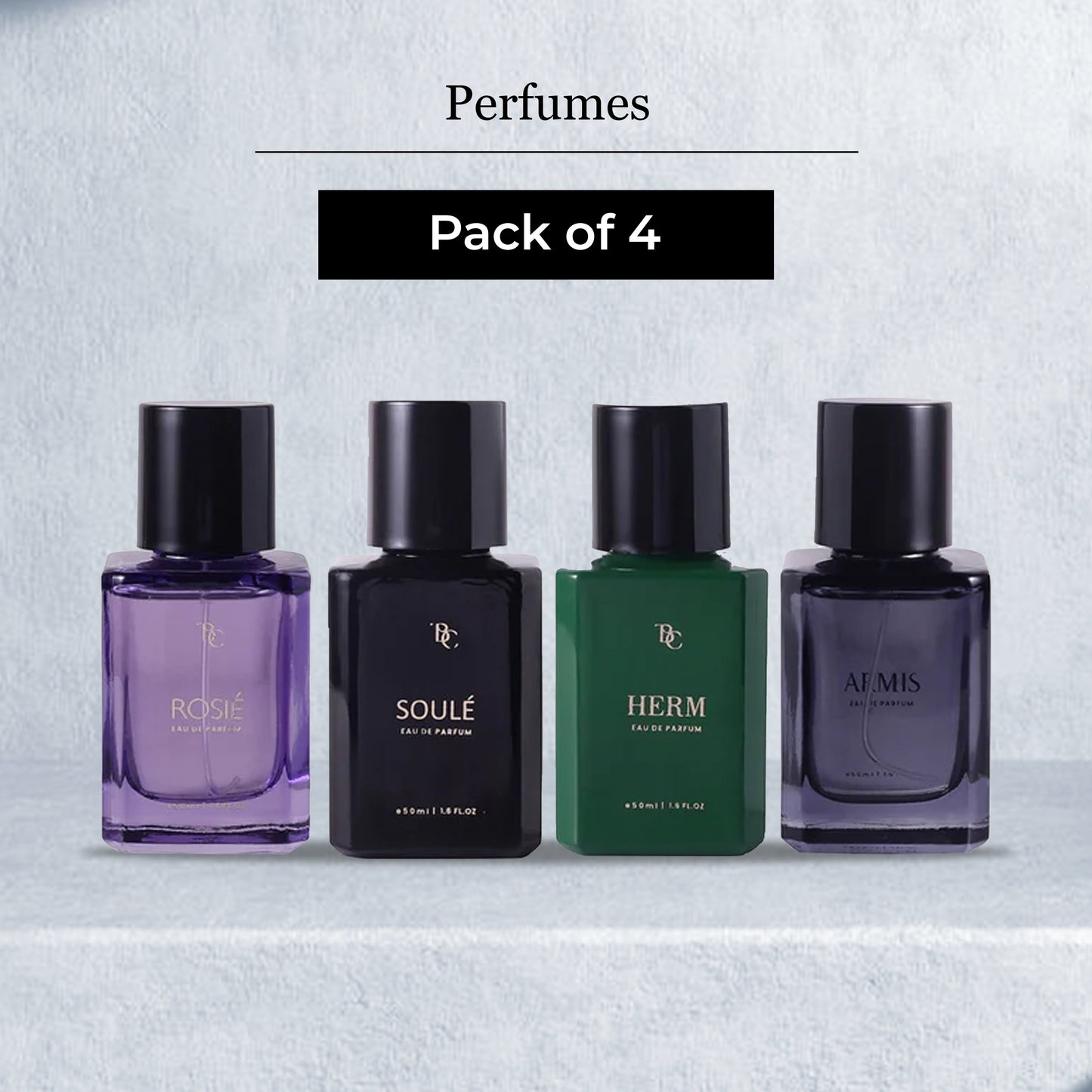 Pack Of 4 Perfumes (Rosié, Herm, Soulé, Armis) The Bath and Care