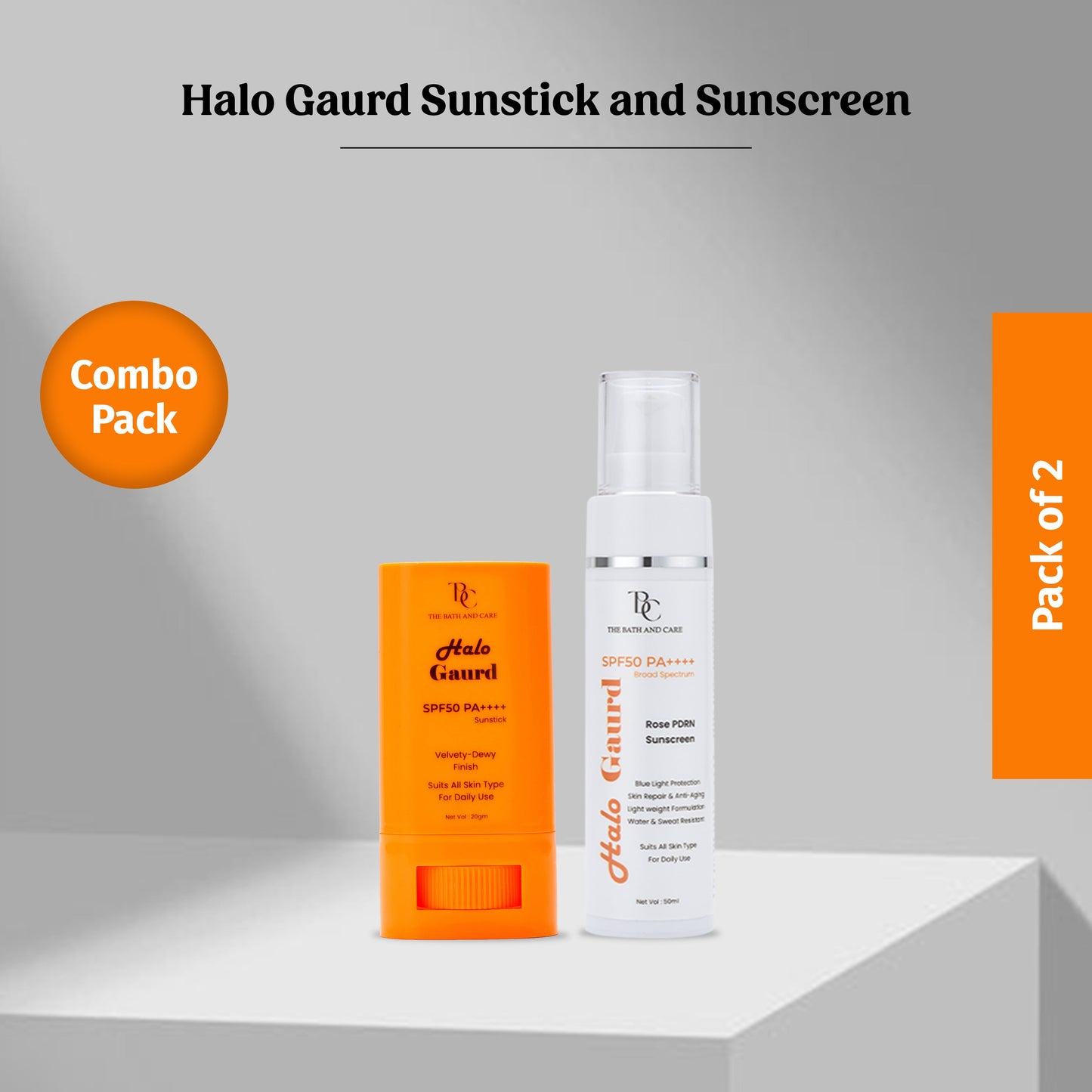 Combo of Halo Guard Sunstick & Sunscreen The Bath and Care