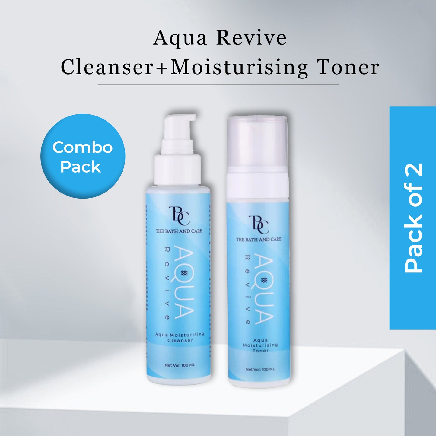 Aqua Moisturizing Cleanser + Toner Combo The Bath And Care