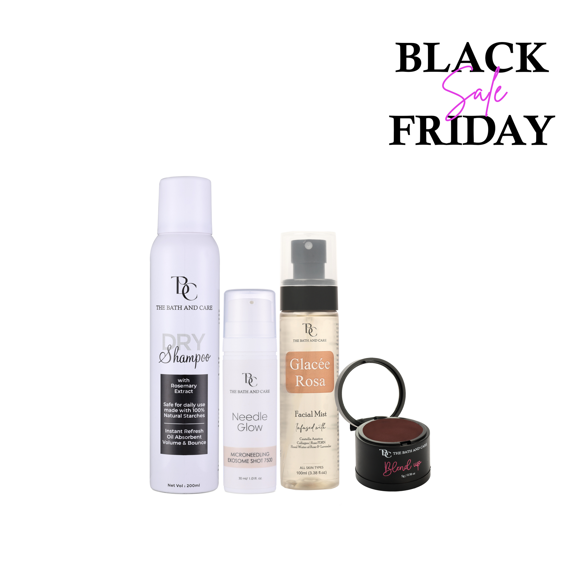 Needle glow + Rose Water Toner + Dry Shampoo+ Brown Hair mud (BFS) The Bath and Care