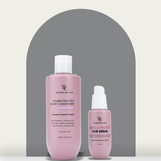 KOMBUCHKA RICE WATER REPAIR & RESTORE Hair Shampoo + Serum The Bath and Care