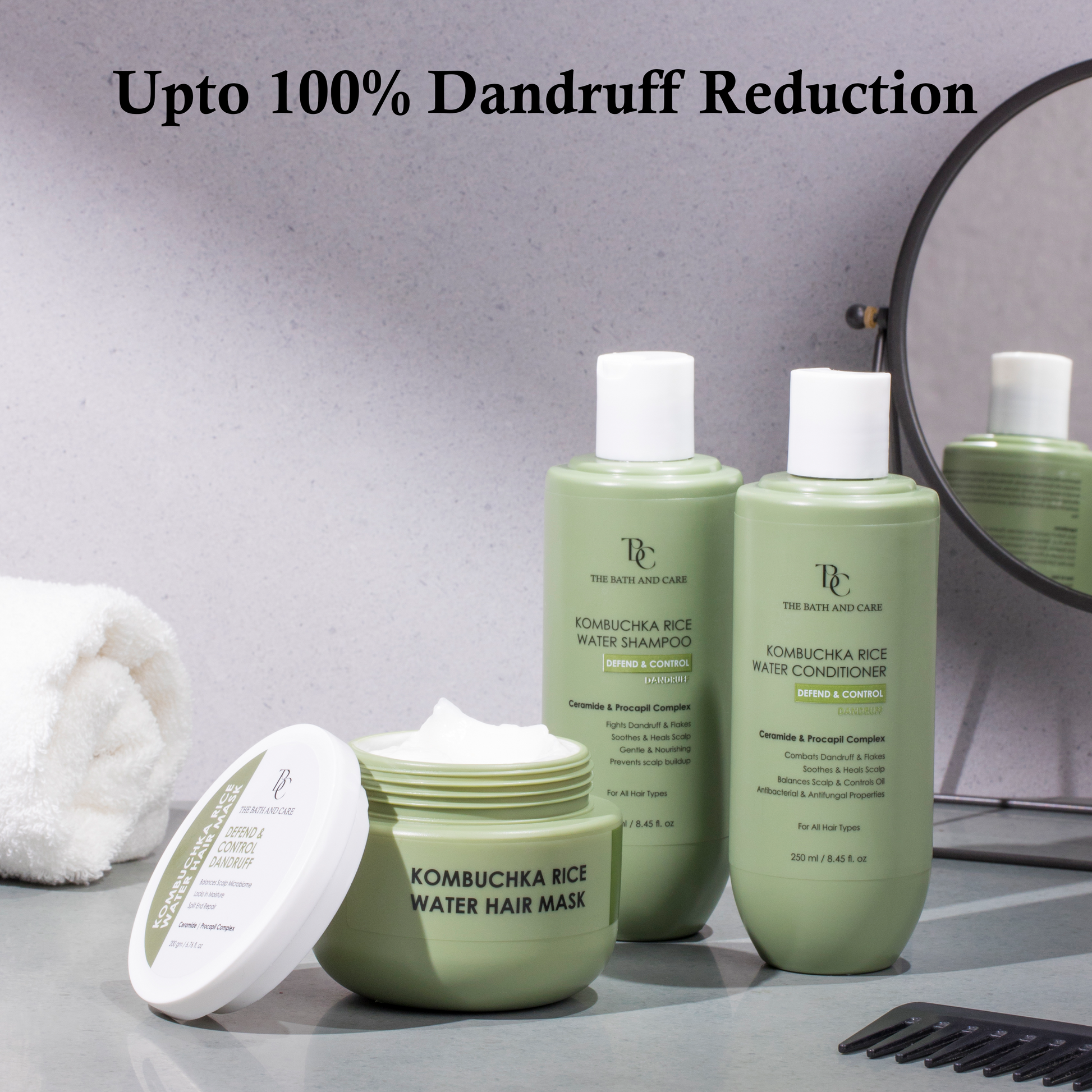 KOMBUCHKA RICE WATER HAIR MASK - DEFEND AND CONTROL The Bath and Care