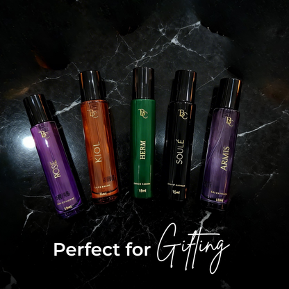 Pack of 5 Mini Perfumes The Bath and Care