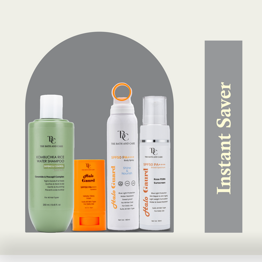Combo of Defend and Control Shampoo + Halo Guard Sunspray + Sunscreen + Sunstick The Bath and Care