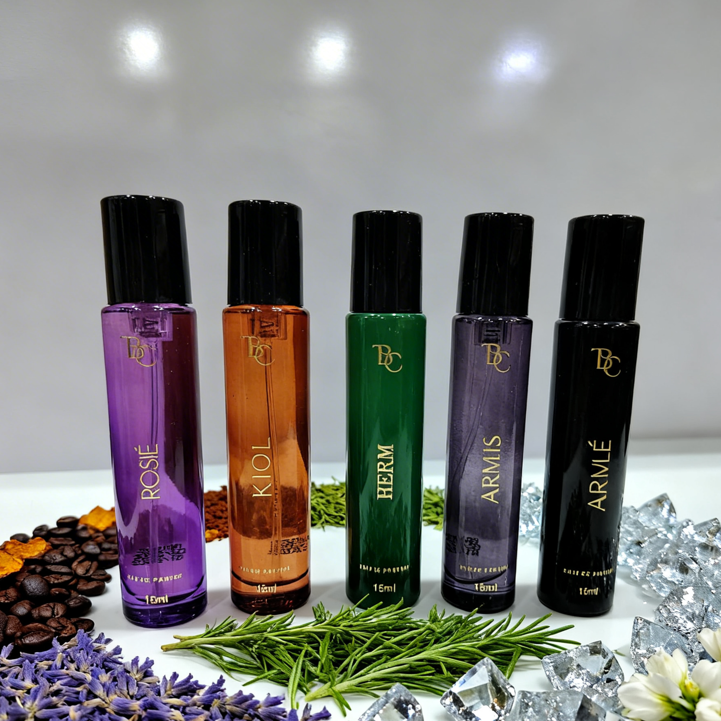 Pack of 5 Mini Perfumes The Bath and Care