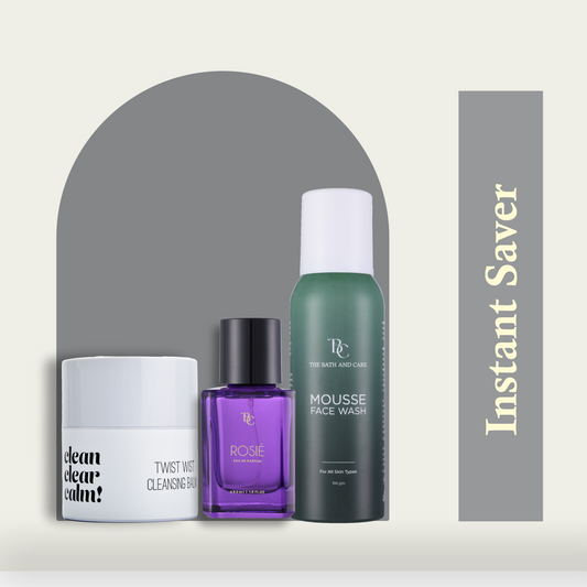 Makeup Remover Balm + Rosie Fragrance + Mousse Face Wash The Bath and Care