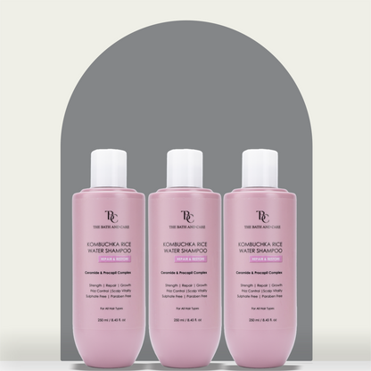 KOMBUCHKA RICE WATER SHAMPOO – REPAIR & RESTORE Pack Of 3 The Bath and Care
