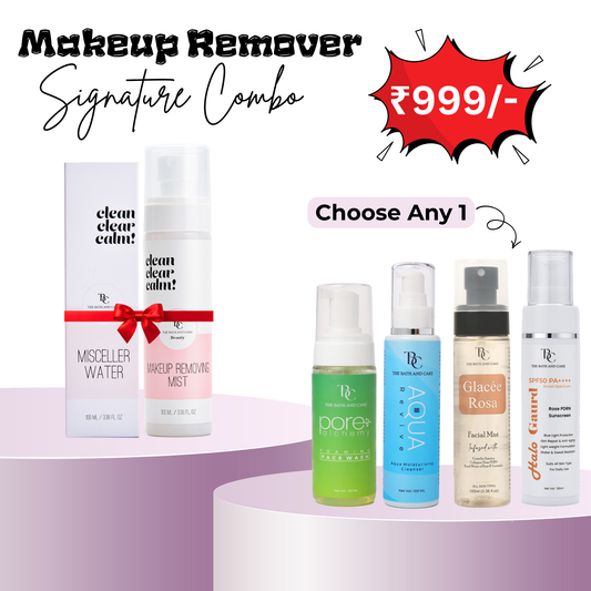 1 Makeup Remover Mist + 1 Micllear Water + 1 Best Seller @ 999/- The Bath and Care
